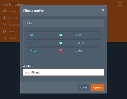 File Uploader project preview